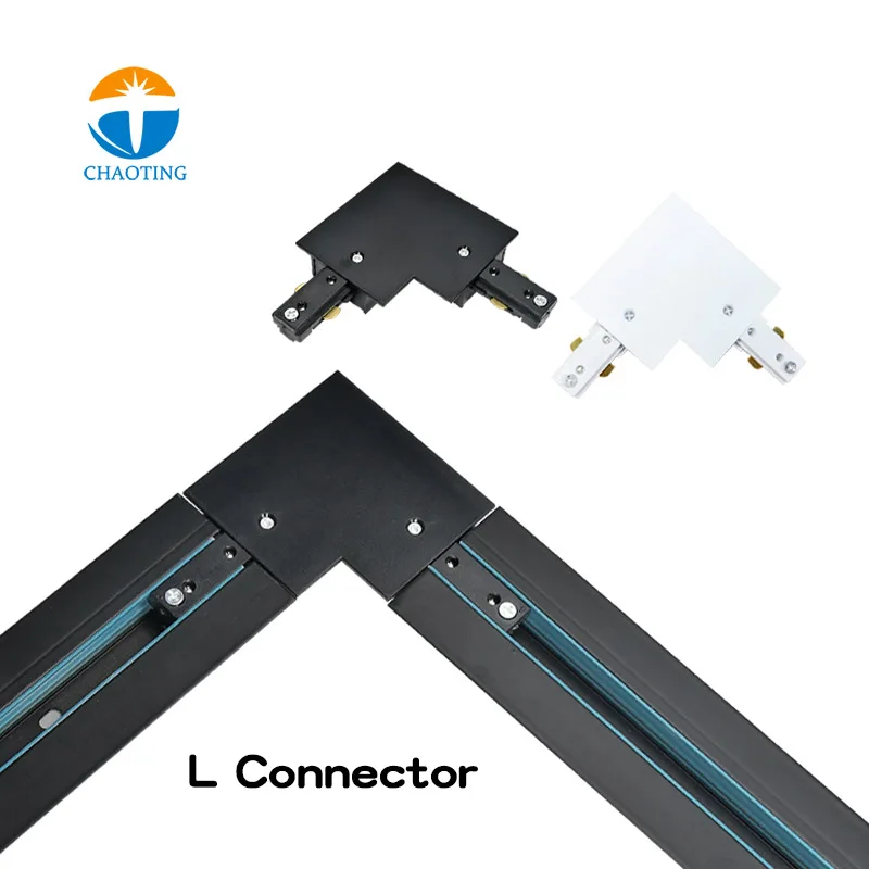 Alta qualità 1M 1.5M 2M 3M alluminio nero incorporato 3 fili sistema di linea a LED binario luminoso per binario a LED