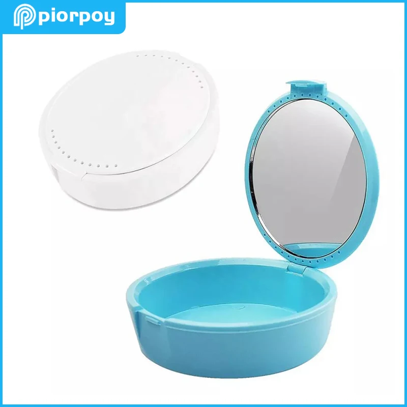 Dental False Tooth Storage Box Orthodontic Invisalign Retainer Case Dentures Organizer Container Oral Care Dentistry Accessories