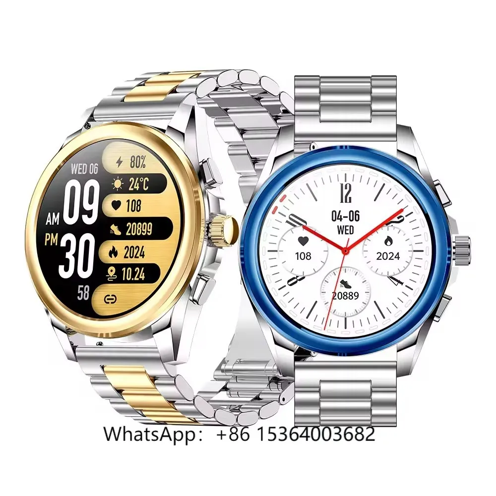 

AI Voice Assistant BT Calling KC83 Smart Watches with Metal Strap Business Style 107 Sports Modes