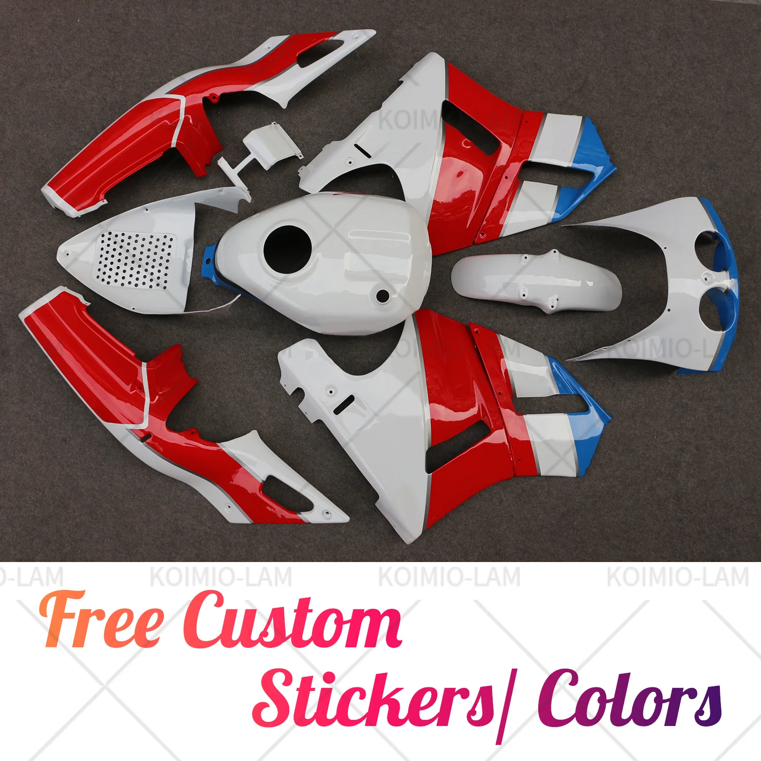 Customizable Fit For 1988 - 1992 VFR400 NC30 VFR 400 1989 1990 1991 Motorcycle Bodywork Fairing Kit Set