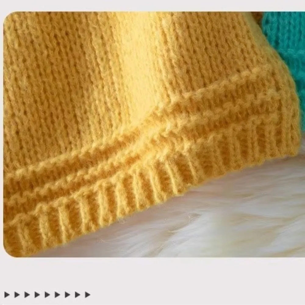 Fashion Autumn Winter Women Cardigan Lantern Sleeves Loose Knitwear Cardigan Casual Warm Colorful Cardigan Daily Wear