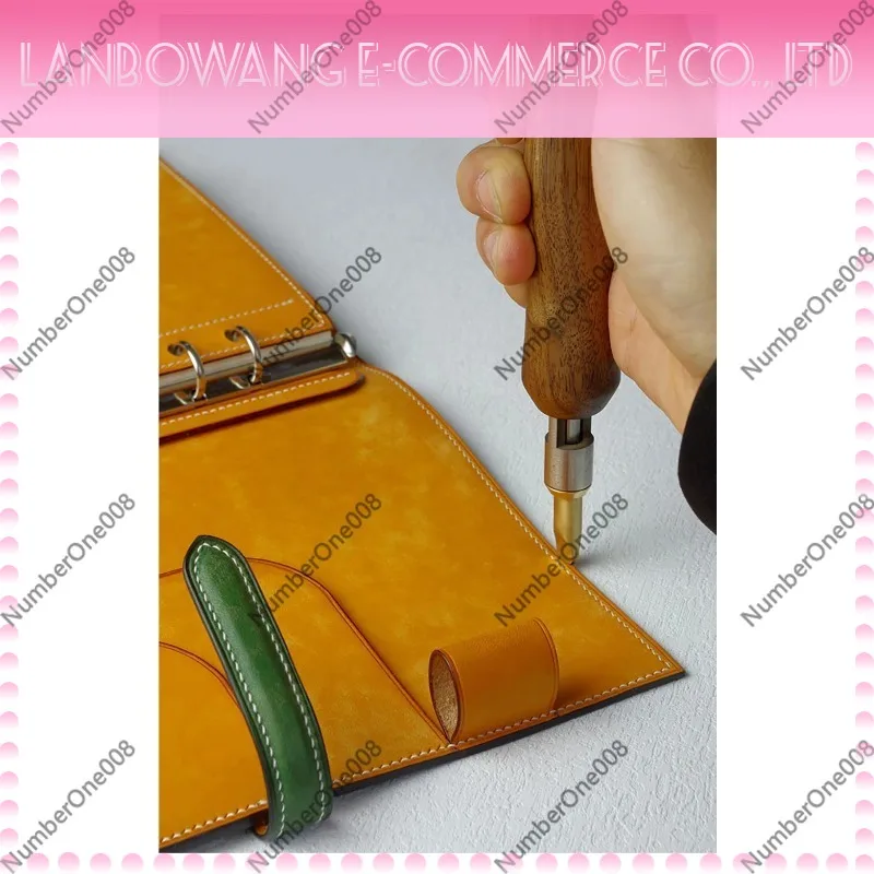 Leather Edge Creasing Machine, Electric Edge Creaser 110V-240V with Adjustable Temperature and Exchangeable Heads for DIY