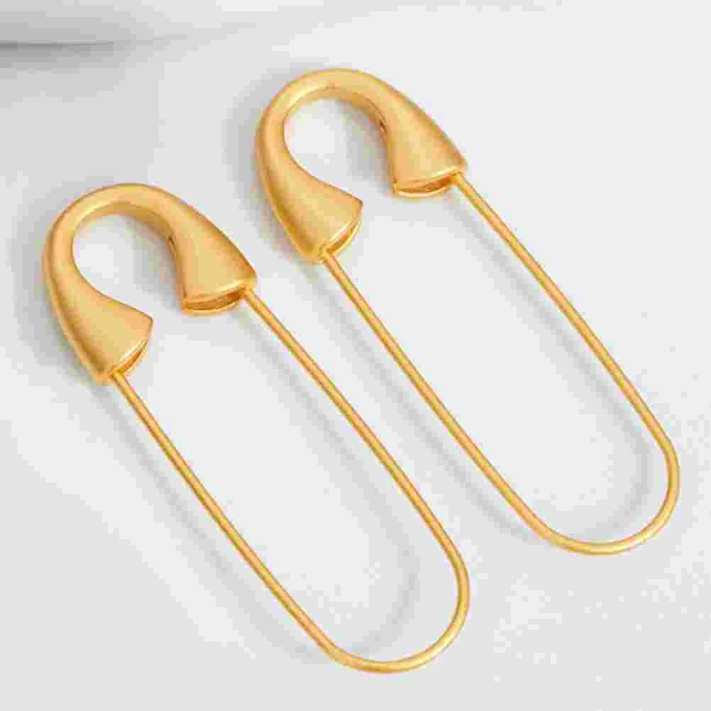 

5 Pcs Gold Pin Brooch with Holes Clasp for DIY Clothing Lapel Craft Fabric Jewelry Brooches Fixing