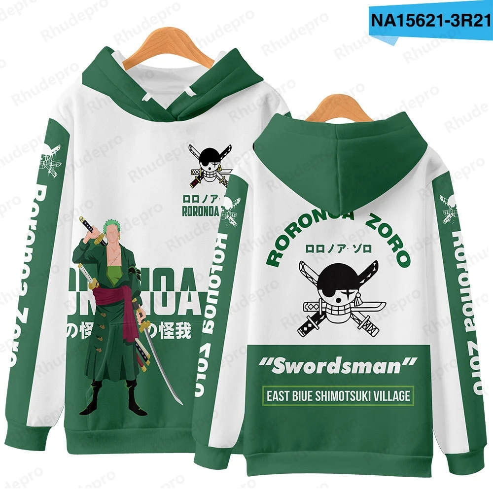 

Luffy New Fashion ONE PIECE Hoodies 3D Print Men Women Children Sweatshirts Boy Girl Kids Streetwear Pullover Green Tops