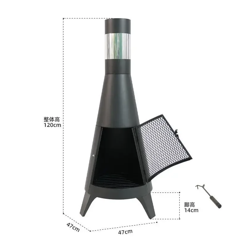 Winter Day Outdoor Firewood Roasting Fireplace Surrounding Fireplace Household Fireplace Chimney Yard Heater Brazier Homestay Bo