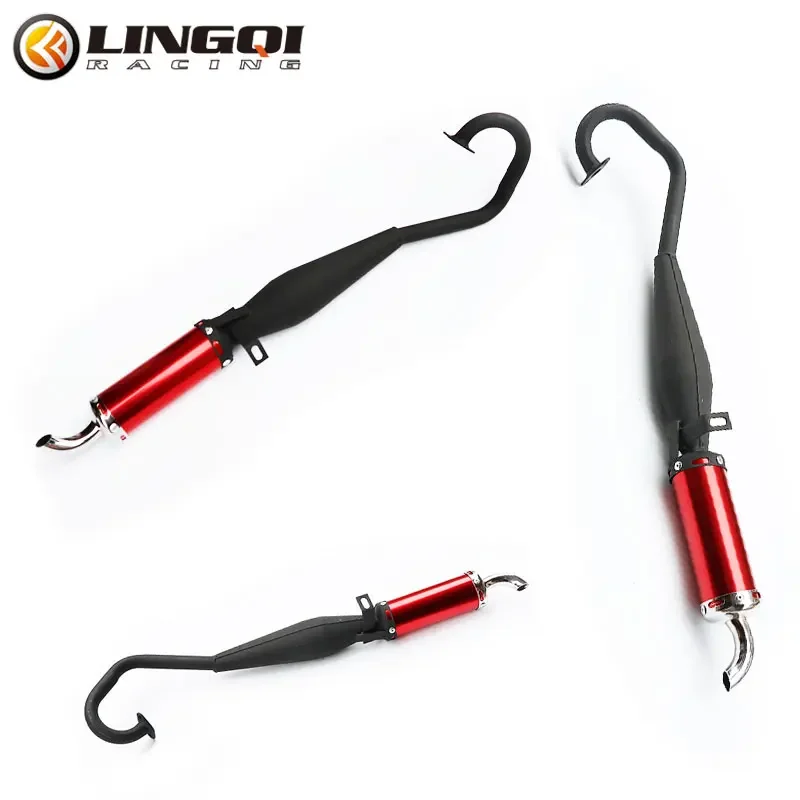 LESQUE DB Killer Exhaust System Muffler Pipe Parts For 43cc 47cc 49cc 2 Stroke Mini Motor Quad Dirt Pit Bike Off Road Vehicle