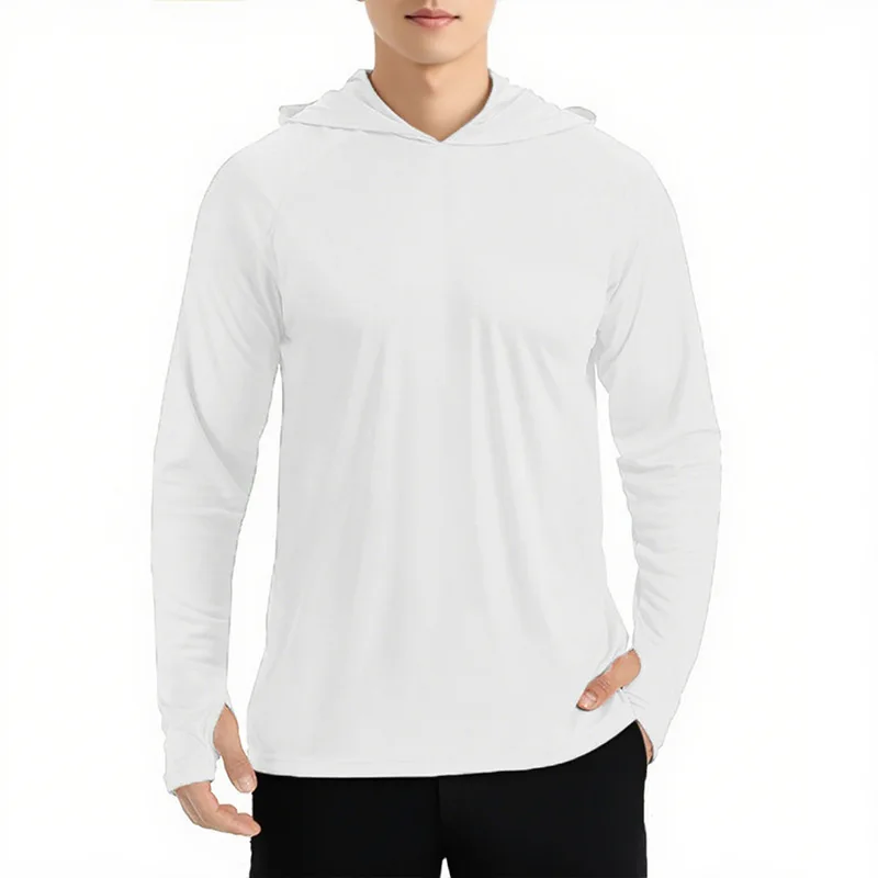 Amazon Hot Sale New Hoodie Long Sleeve Sun Fishing Swimming UV Protection Lightweight Quick-Dry Sweatshirt