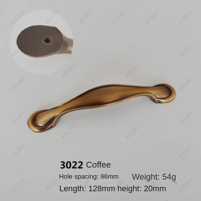 Cabinet Door Handle Coffee Colored Wardrobe Cabinet Drawer Zinc Alloy Handle Modern Minimalist European Cabinet Door Handle