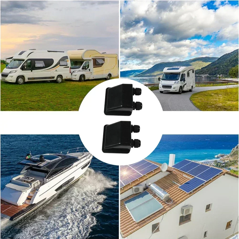 IP68 Waterproof Solar Cable Entry Gland Sturdy ABS Housing For RVs Or Boats Home Improvement Electrical Replace Supplies Parts