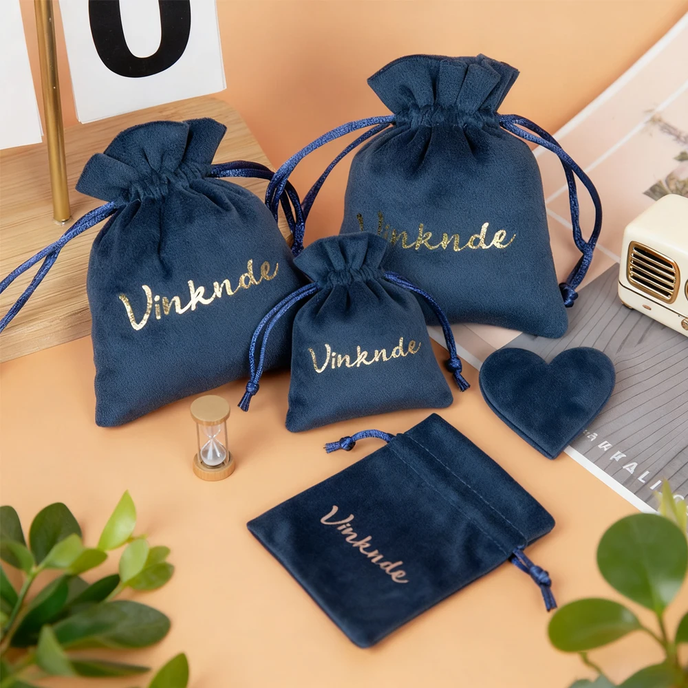 

Бархатная сумка для демонстрации ювелирных изделий на заказ, бархатный мешочек на шнурке для подвесок, серег, колец, браслетов, упаковка, саше, рождественские подарочные пакеты