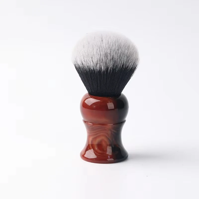 Yaqi 28 مللي متر سهرة الاصطناعية عقدة الرجال فرشاة الحلاقة للرجال مريحة المتانة مريح الراتنج مقبض لفرشاة الحلاقة الرطبة #6