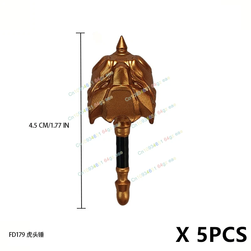 Accessori medievali Modelli di blocchi di costruzione Cavaliere Guerriero Action Figures Spada Halberd Ascia Martello Puzzle Giocattoli Regali di compleanno