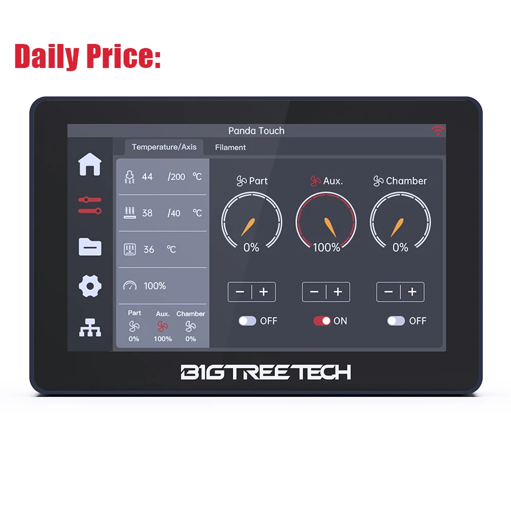 BIGTREETECH Panda Touch 5-inch touchscreen wifi-display voor Bambulab P1P P1S Multi-printer Controle Draadloos Klipper-scherm