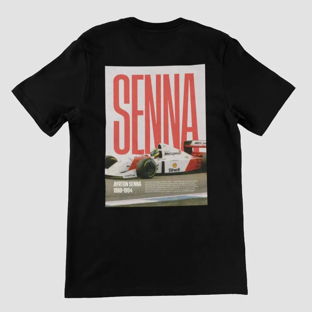 2025 Ayrton Senna Formula 1 Graphic T Shirts Gym Women T-shirts Man T-shirts for Mens Clothing Y2k Liam Payne Unisex Tops Tees image 4