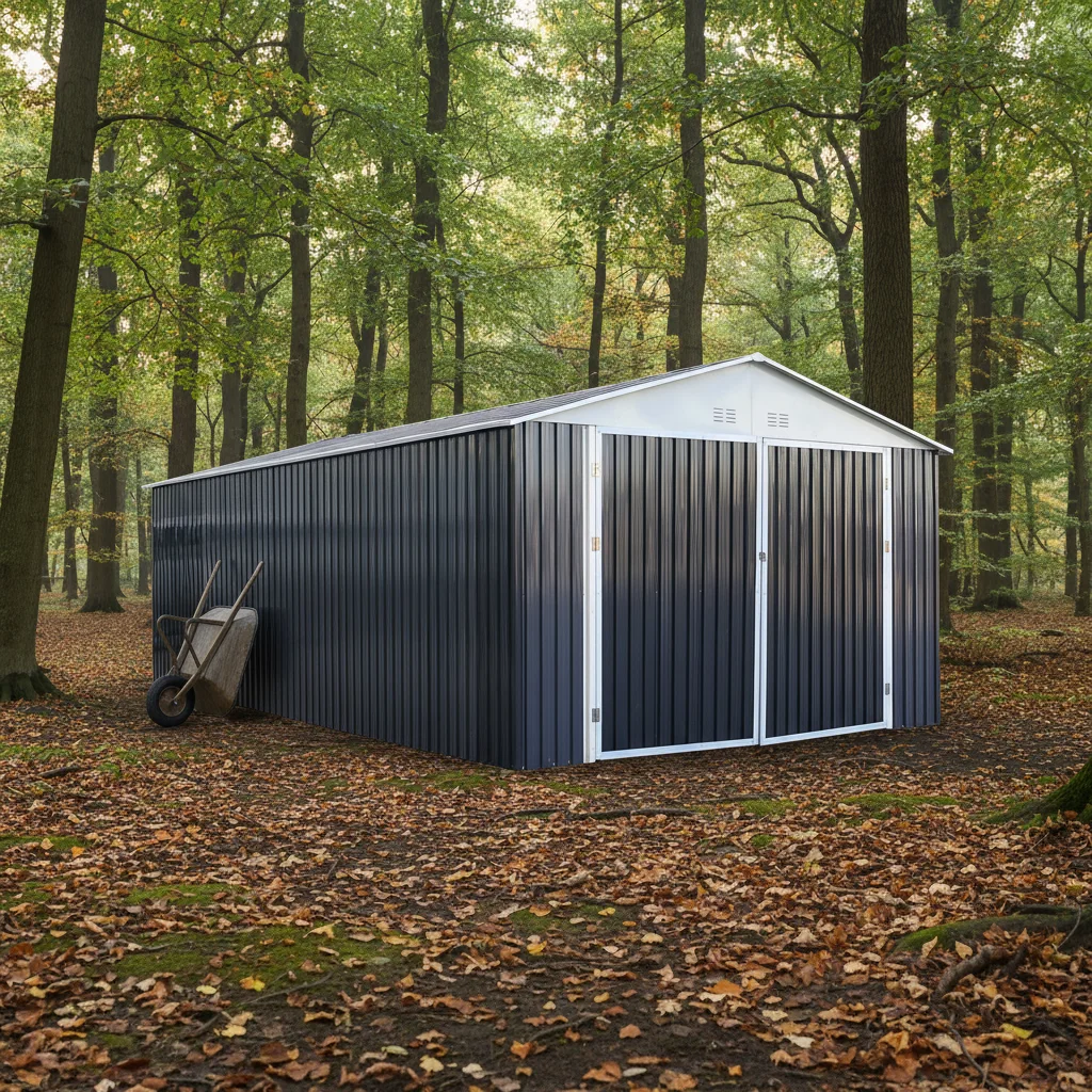 

Металлический гараж-сарай 12x20 футов, усиленный, с двойными боковыми дверями, стальной навес для хранения автомобилей и оборудования