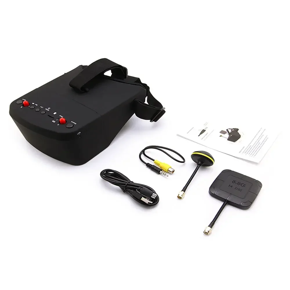 Gafas FPV LS800D 5.8G 40CH - DVR de 5 pulgadas, diversidad, batería incorporada, alternativa EV800D