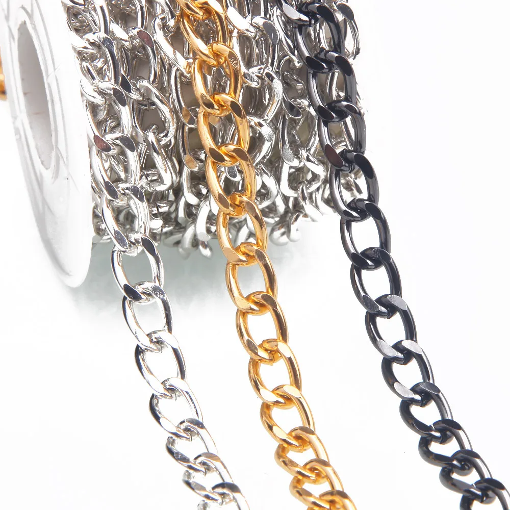 2 meters  Metal aluminum chain  DIY makes jewelry, bracelets, shoes, clothing, luggage, semi-finished accessories, materials