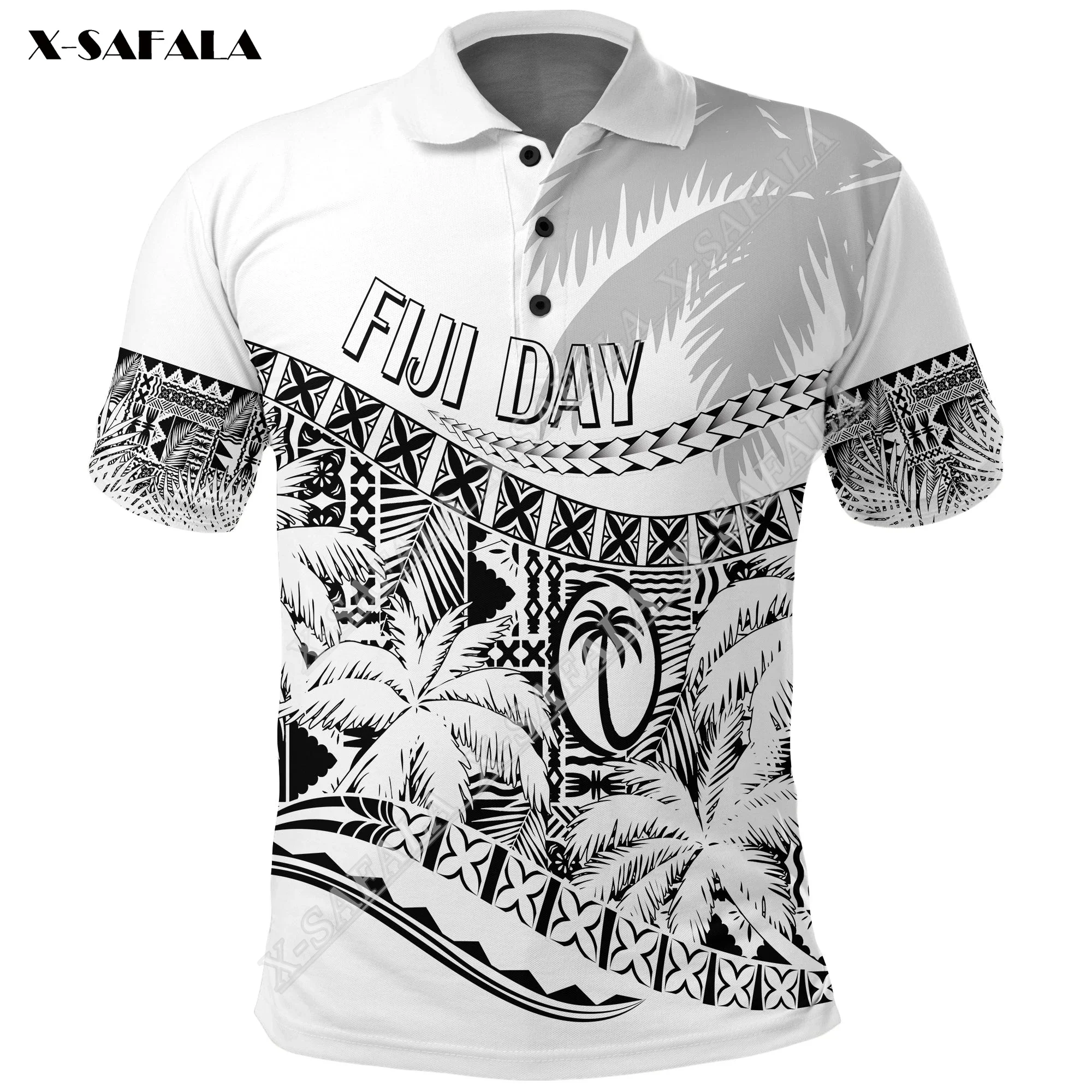 

Rugby Fiji Day Flying Fijians Masi Kesa United States 3D Printed Polo Shirt Men Thin Collar Short Sleeve StreetWear Sporty Top