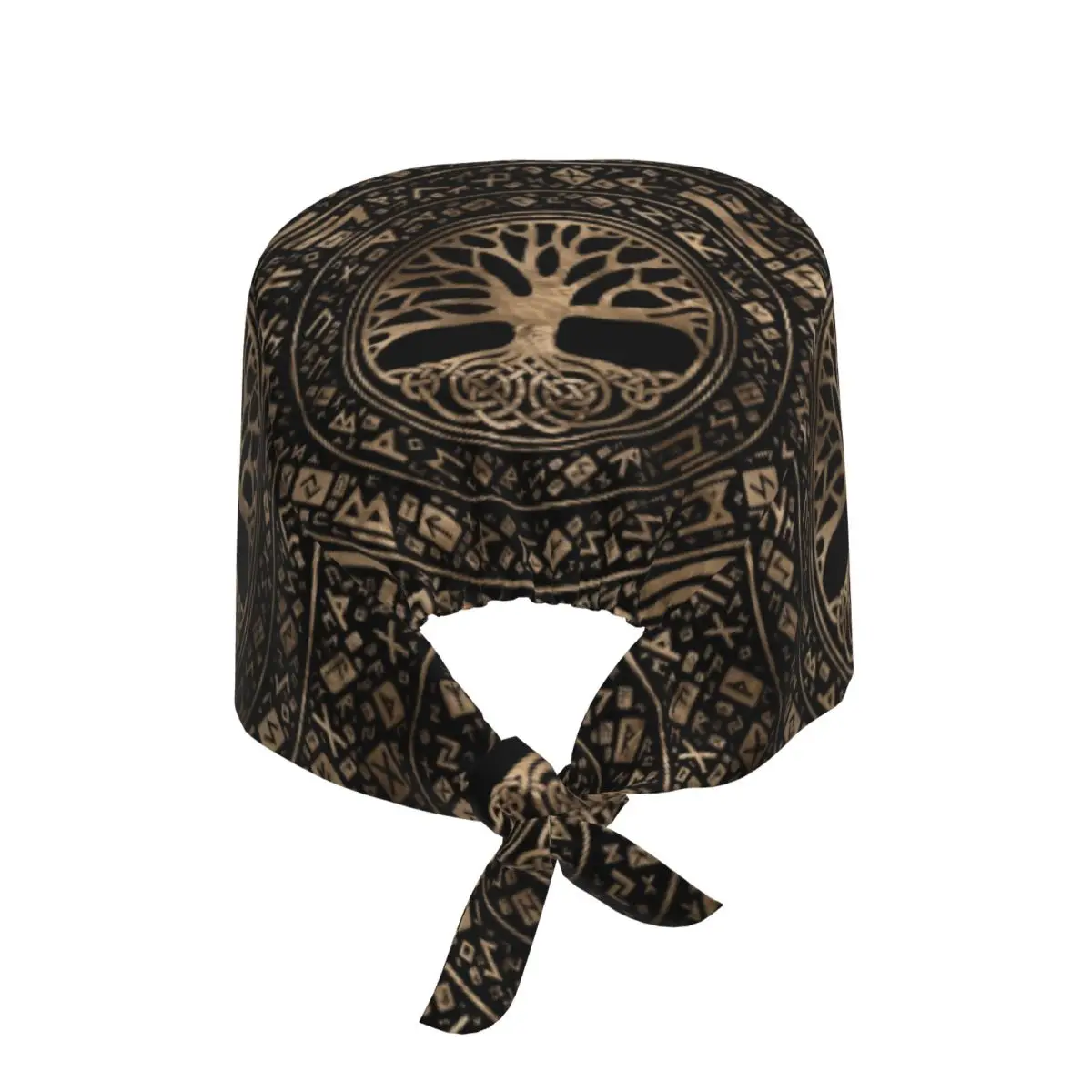 Custom Tree Of Life Yggdrasil Runic Pattern Medical Staff Scrubs Hat Unisex Viking Symbol Doctor Nursing Surgical Cap Scrub Caps