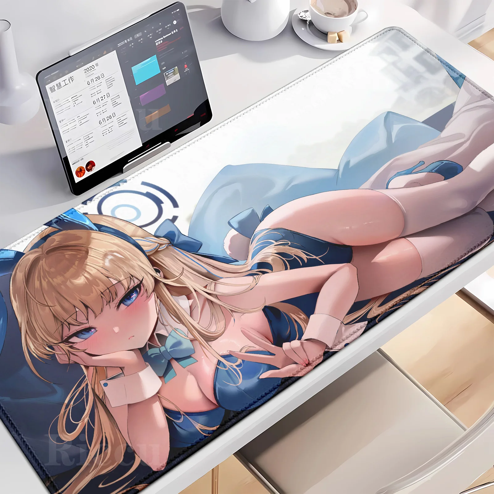 HD Hentai peripherals Blue Archive Asuma Toki Mouse Pad Gamer Japan Desk Cabinet Keyboard Gaming Mats Large Mause Pad E-Sports