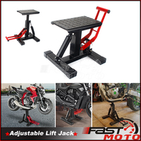 150kg 330Lbs Adjustable Lift Jack Crank Stand Steel Hoist Stand Stool Seat Universal Dirt Bike Enduro Repair Table Repair Tool