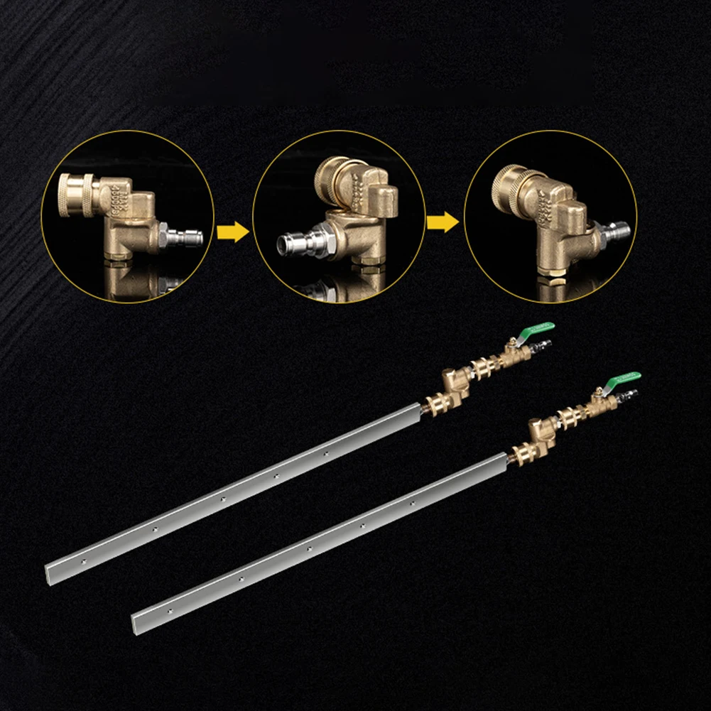 1 ensemble d'outils de nettoyage de condensateur de réservoir d'eau de voiture, tige de 60cm + tuyau d'air à connexion rapide + Kit de connecteur universel pour le nettoyage de radiateur de voiture