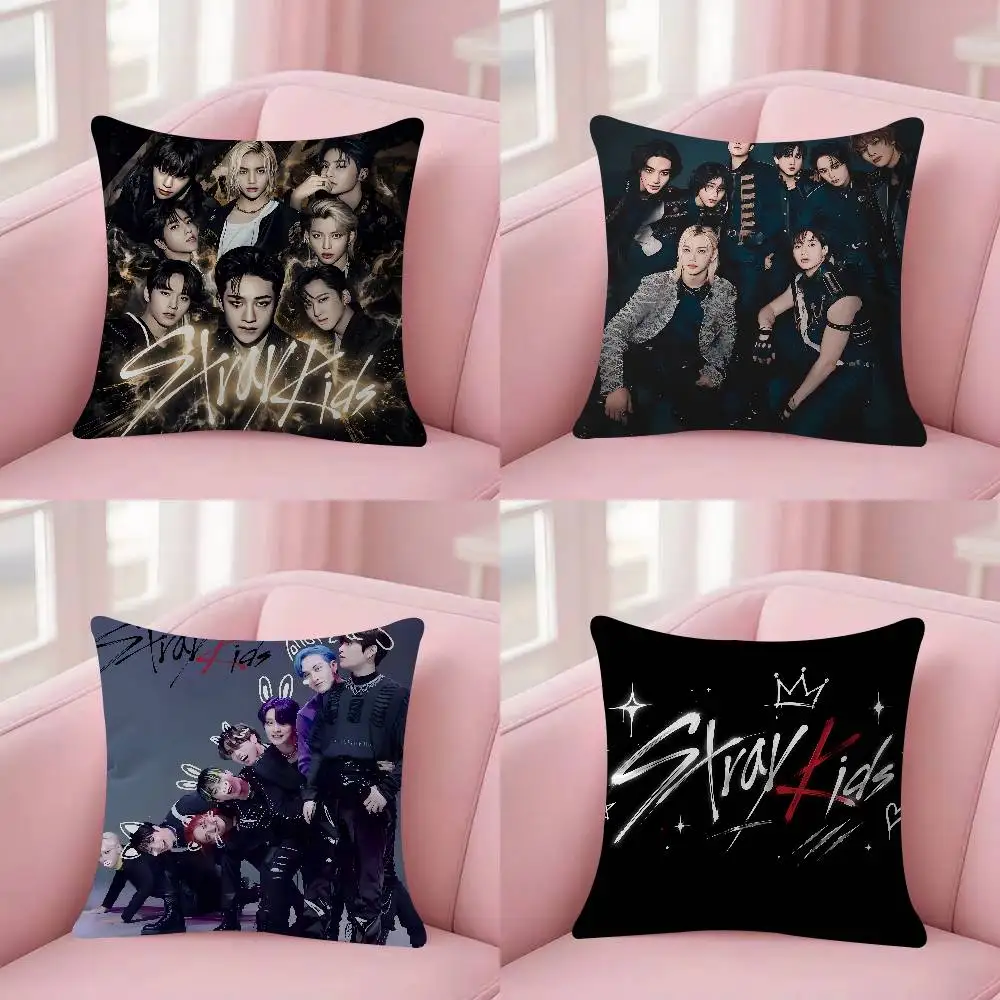 Hot S-Stray K-POP K-Kids Pillow Case For Sofa Decor Car Office Room Printing Cushion Cover Decorations And Protector