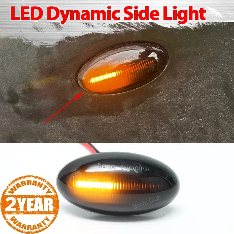 

1 пара светодиодных динамических указателей поворота, боковой габаритный фонарь для Peugeot Citroen C1 C2 C3 C5 C6 107 206 307 407 607 1007 Berlingo Jumpy