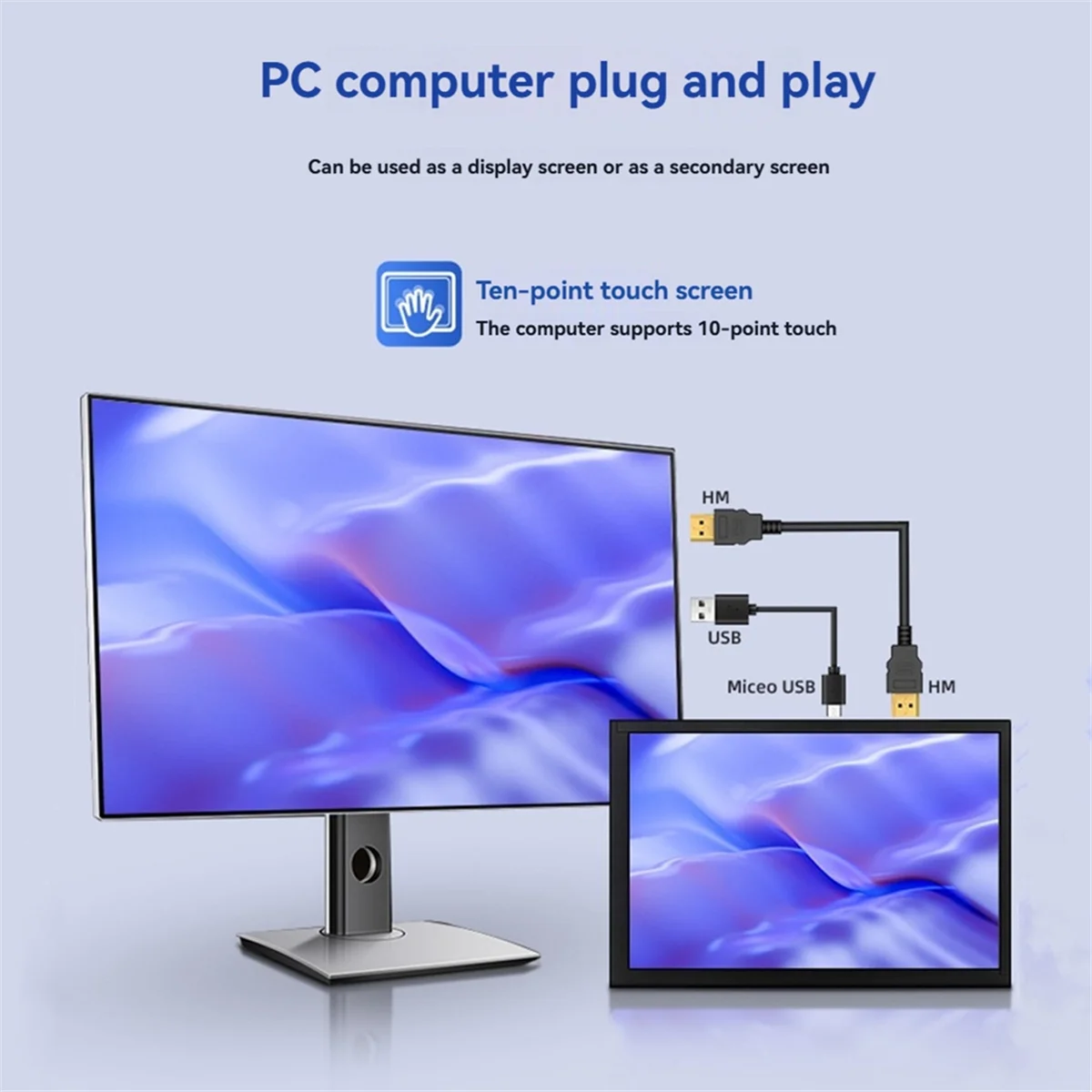 

ADEGBO-Improved 10.1 Inch Touchscreen Monitor with Case for Raspberry Pi 5/4B/3B IPS