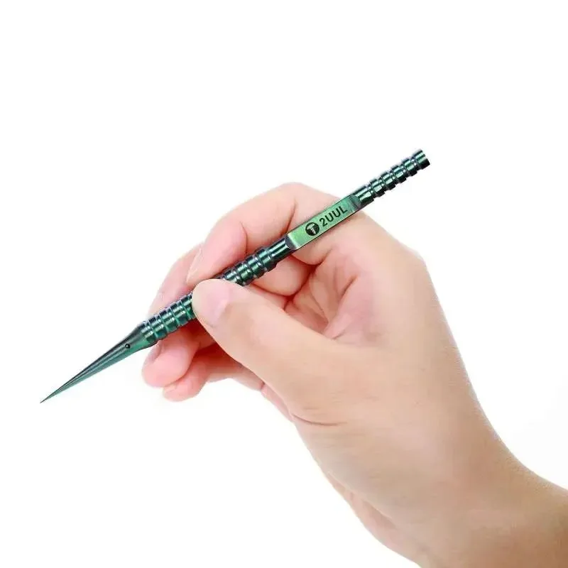 2UUL Ti01-02 Titanium Alloy Ultra‑Precise Tweezers Anti‑Magnetic Forceps for Phone Motherboard Flying Wire IC Chip Repair Tools