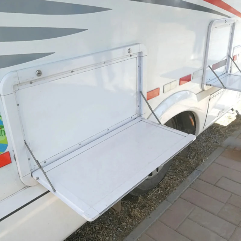 80x45cm Universal Foldable Wall-mounted RVs Table Rustproof Aluminum Alloy RVs Table 25kg Load Bearing Capacity