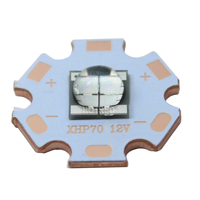 1PCS Epileds 7070 XHP70 4Chips 6V 12V 20W LED Emitter Diode  MKR XHP70.2 Blue LED light for flashlight part tank DIY