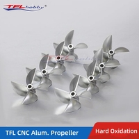 TFL High Quality 6.35mm Hard Oxidation Aluminium CNC Propeller CCW OD=61~74mm for Electric/ Nitro/Gasoline RC Boat