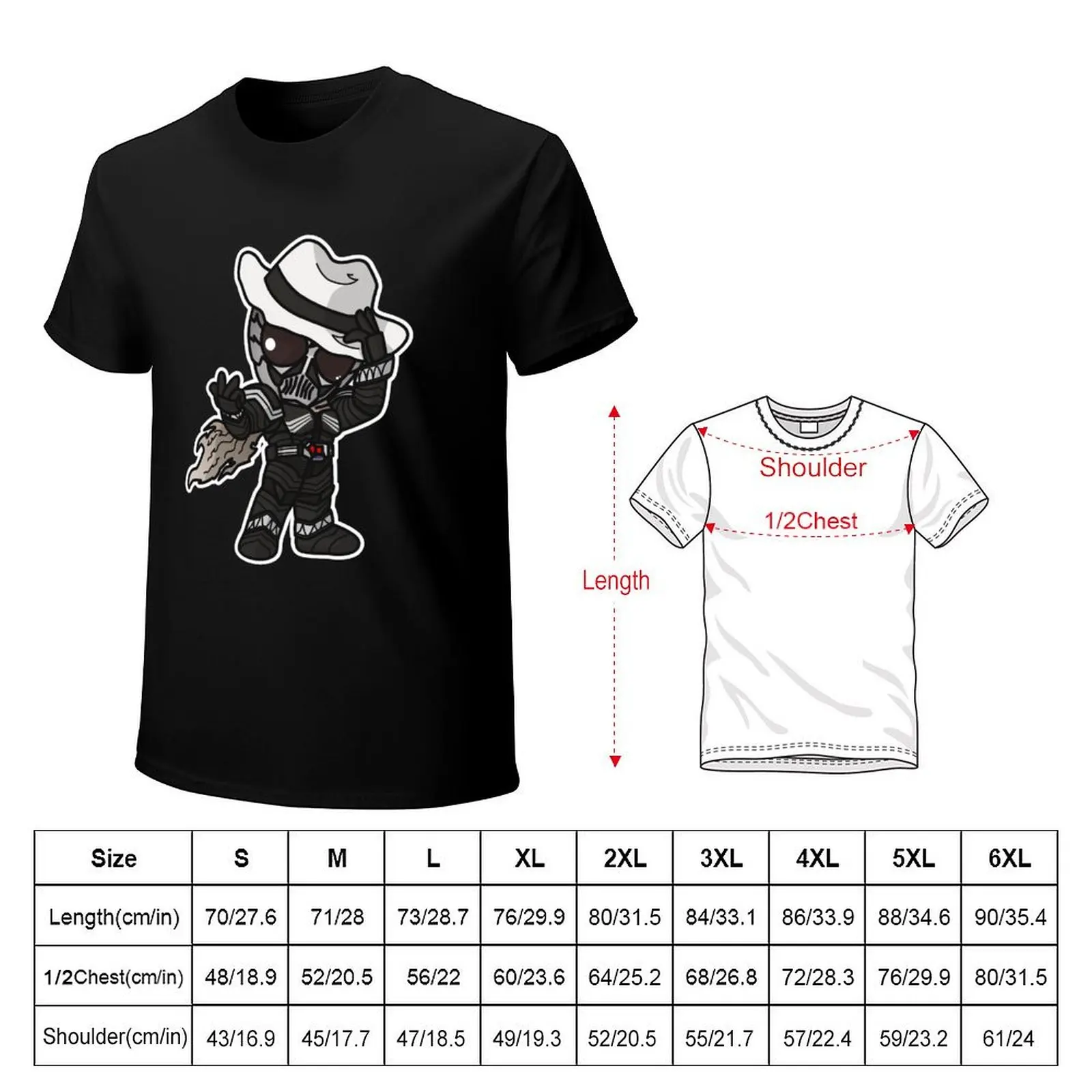 Kamen Rider Skull Chibi Style Kawaii T-Shirt Big and Tall Loose Fit T-Shirt