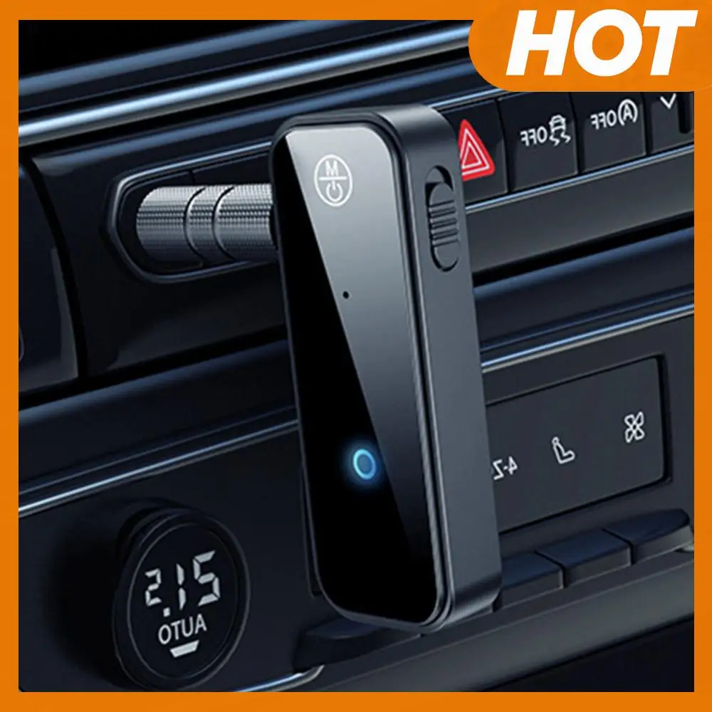 Bluetooth-compatibele 5.0 zenderontvanger 2 in 1 audio-aux-adapter draadloze ontvanger voor handsfree bellen voor auto-audio muziek