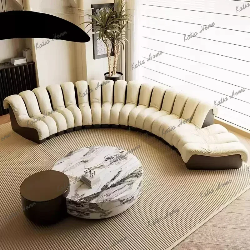 Factory Direct European Modern Living Room Sofas White Classic Soft Curved Living Room Sofas Puff Lounge Fauteuils De Salon Furn