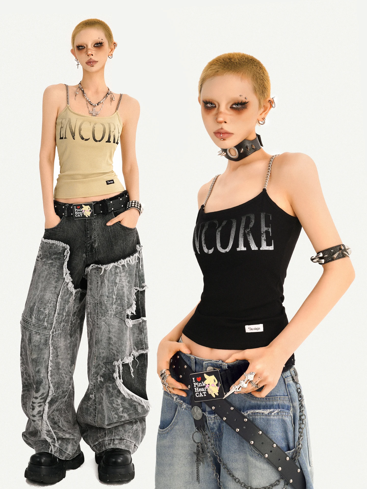 

Nico Molly American Style Hot Girl Vest Summer 2026 Loose Street Retro Top Letter Print U-Neck Short Length Women's Camisole
