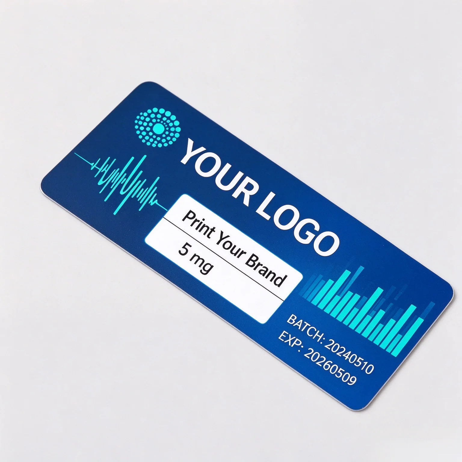 3ml Peptide Small Vial Sticker Labels and Paper Box,Free Custom Design,Holographic Logo Print with Matching Plastic Insert