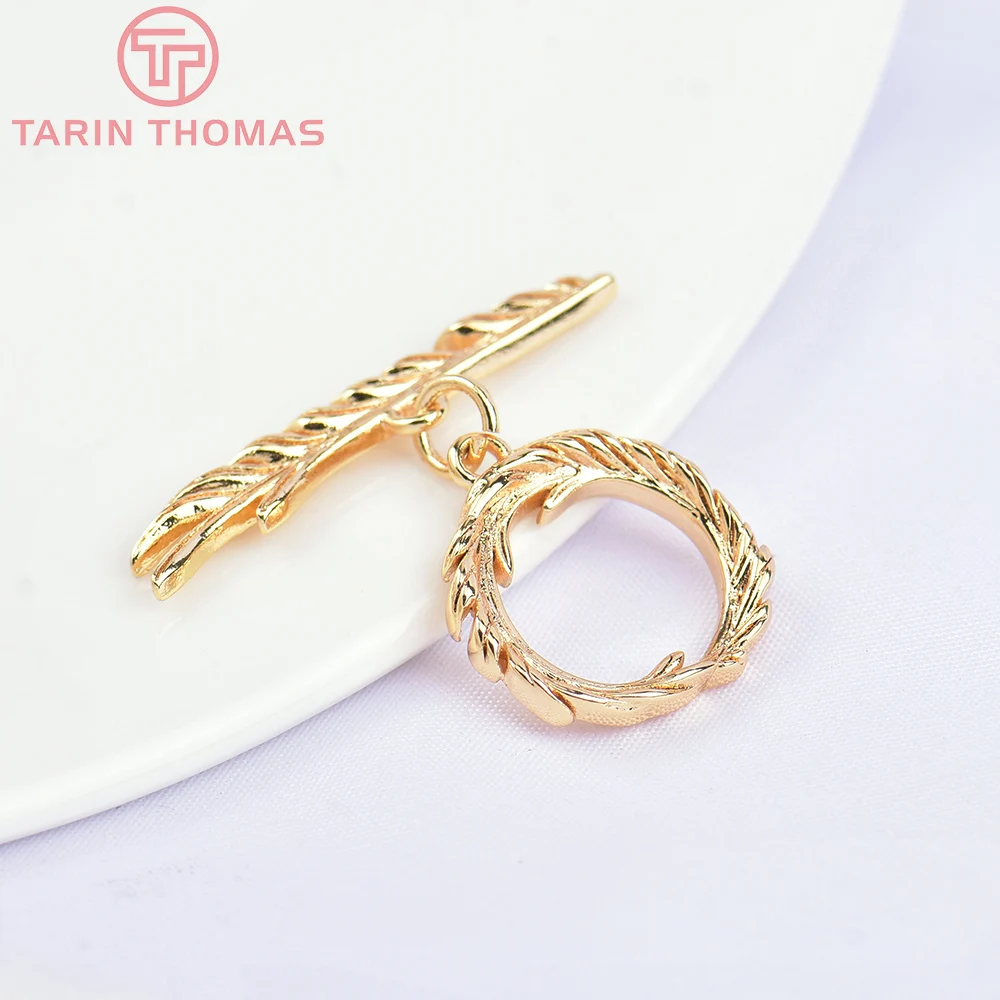 (5686) 6 Sets 16MM 24K Gold Color Brass Bracelet O Toggle Clasps High Quality Diy Jewelry Making Findings Accessories Wholesales image 2