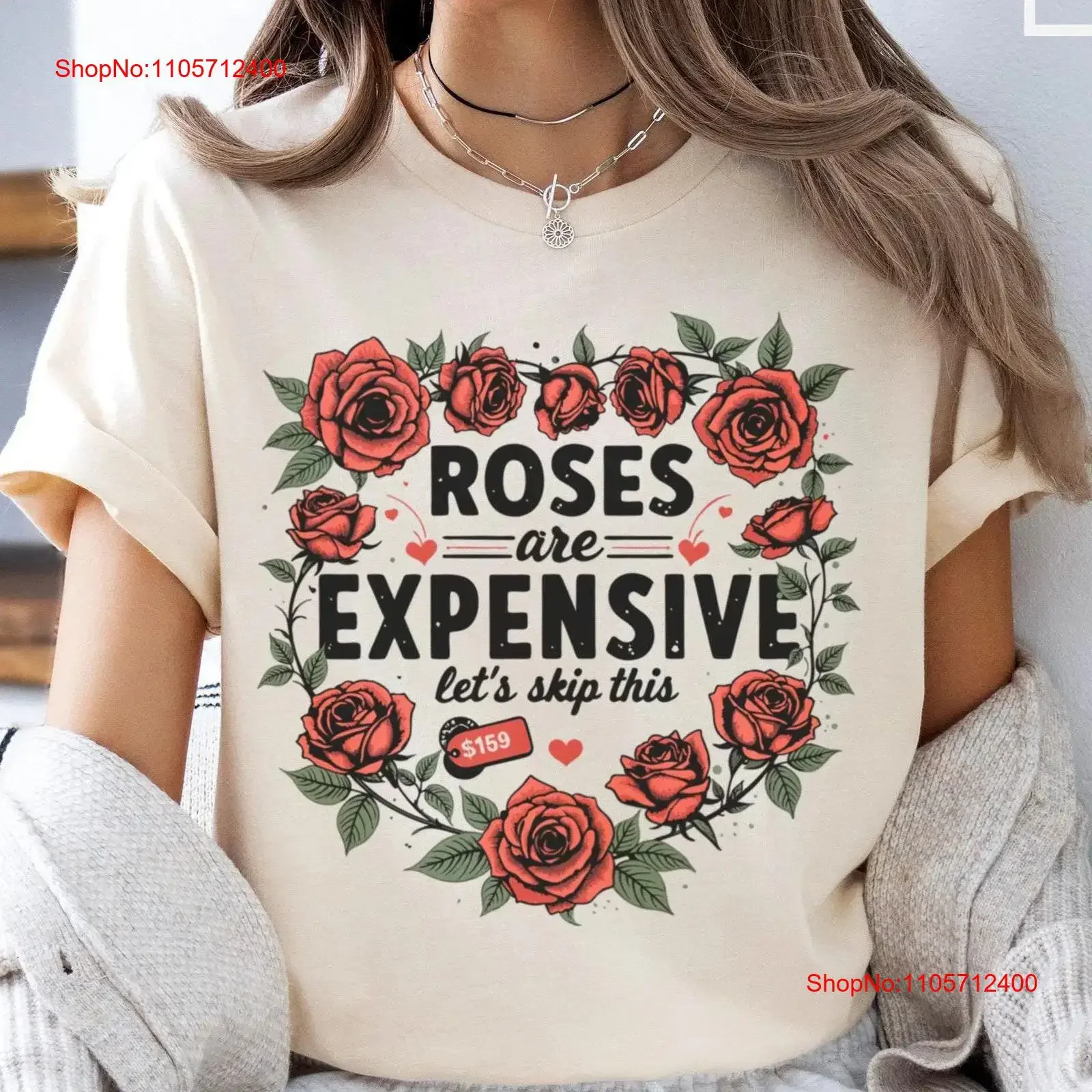 Roses Are Expensive Valentine's T Shirt Funny Day Sarcastic Couple Humor Top Ironic for Boyfriend or Girlfriend vintage Washed
