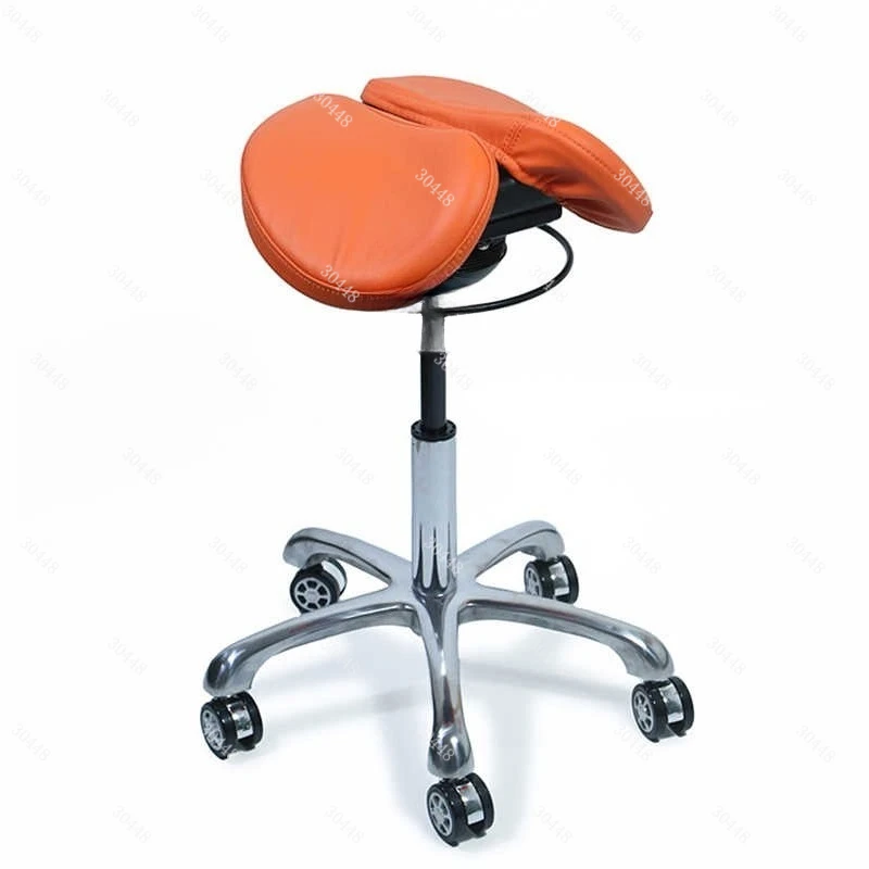 Ergonomic Saddle Stool Forward Tilt Micro-Rocking Adaptive Seat Height Adjustable Doctor Dentist Chair