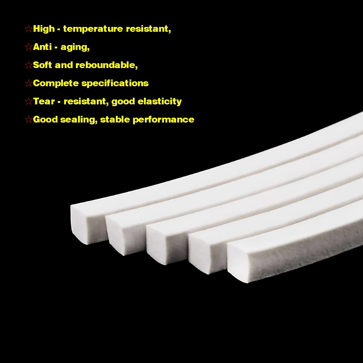 

Thickness 3-15mm Silicone Foaming Sealing Strip White Square Trim Seal Silicon Rubber Silicone Sponge Strips