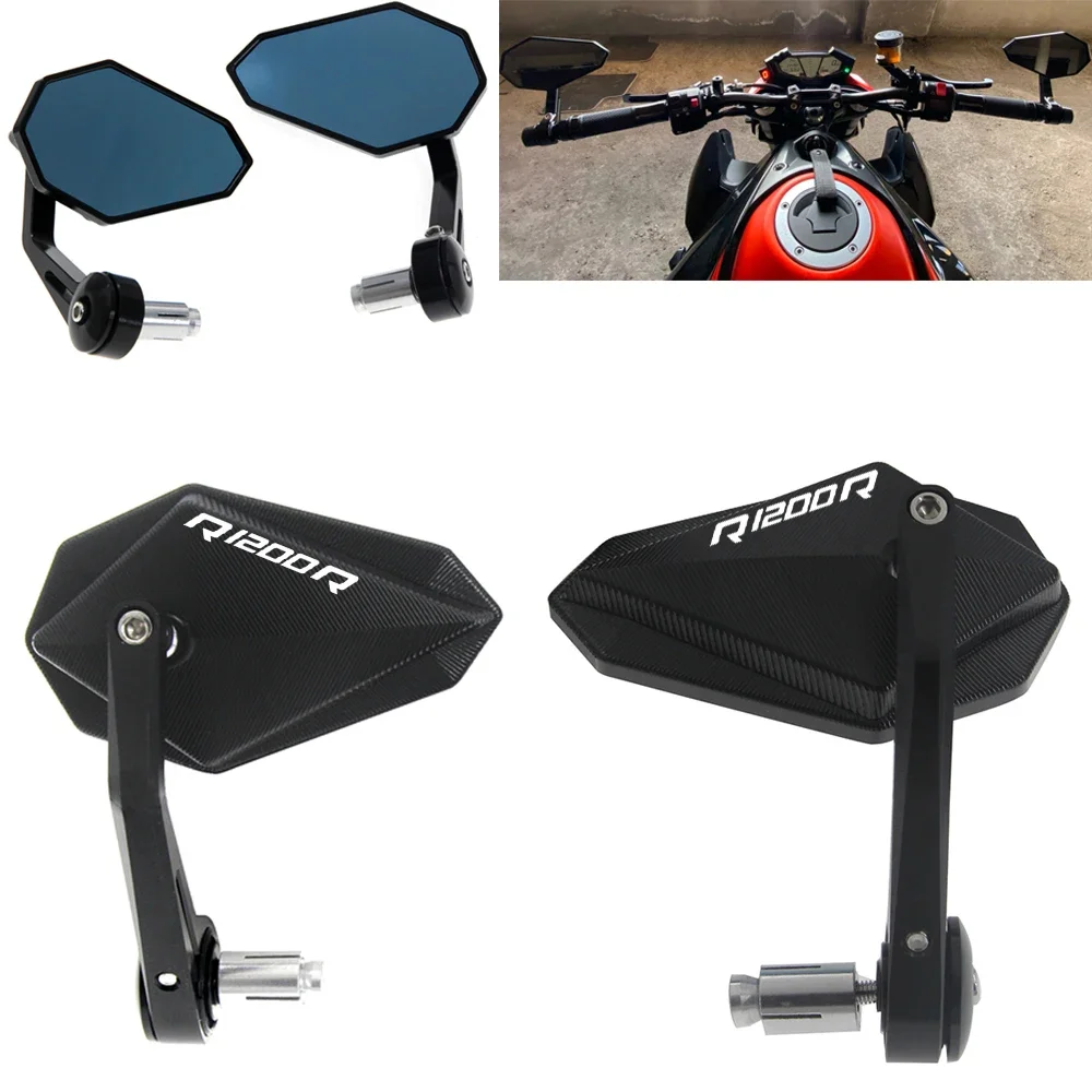 CNC Aluminum Motorcycle Bar End Mirror Handlebar For BMW R 1200R R1200 R R1200R 2006-2014 2010 2011 2012 2013