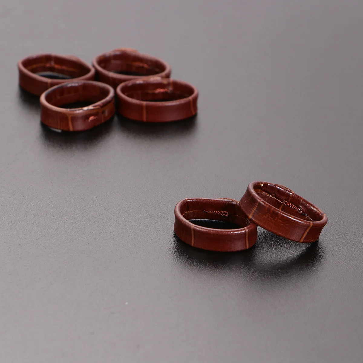 

6Pcs 18Mm Premium Material Watch Band Rings Flexible Sturdy Easy to Wear Replacement Bands Loop for Smart Watches Brown