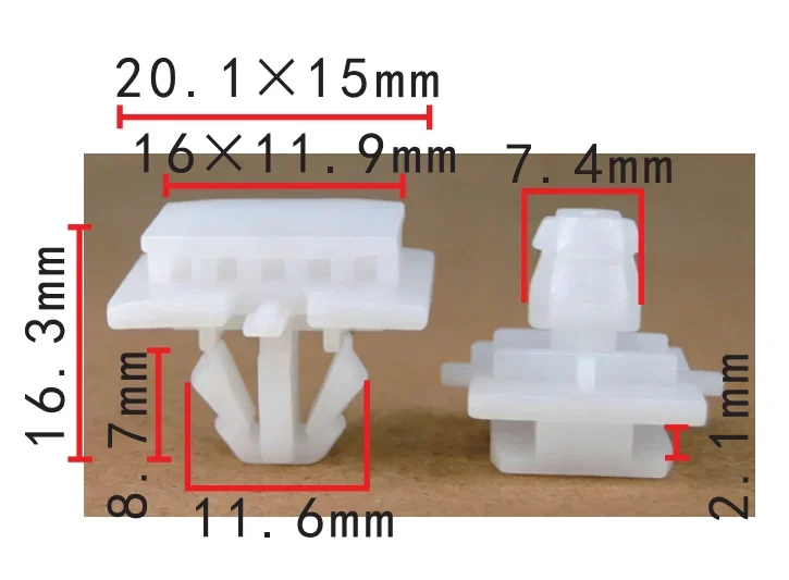 100PCS 95855971900 auto fasteners for Porsche, Side Skirt Sill Guard, replacement mounting clips