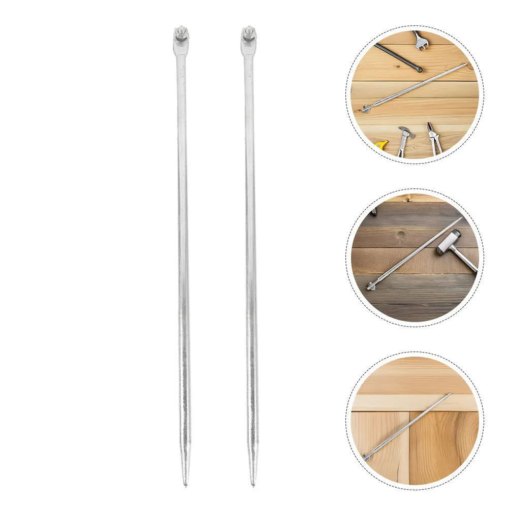 

2Pcs Grounding Rod 60Cm Galvanized Rod for Home Electrical Safety Outdoor Fence Earthing System Efficient