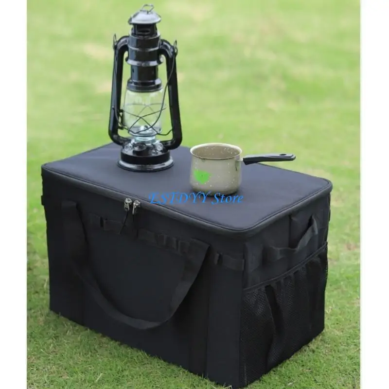 G6DE Outdoor Camping Cooker Utensils Storage Bag Travel Kitchen Cookware Carrying Bag