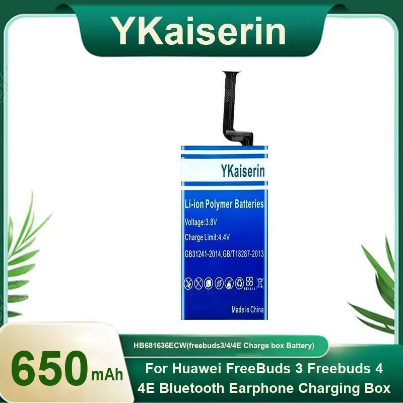

Аккумулятор 650 мАч для Huawei Freebuds 3 4 4E Bluetooth-зарядное устройство для наушников HB681636ECW Freebuds3 Charge