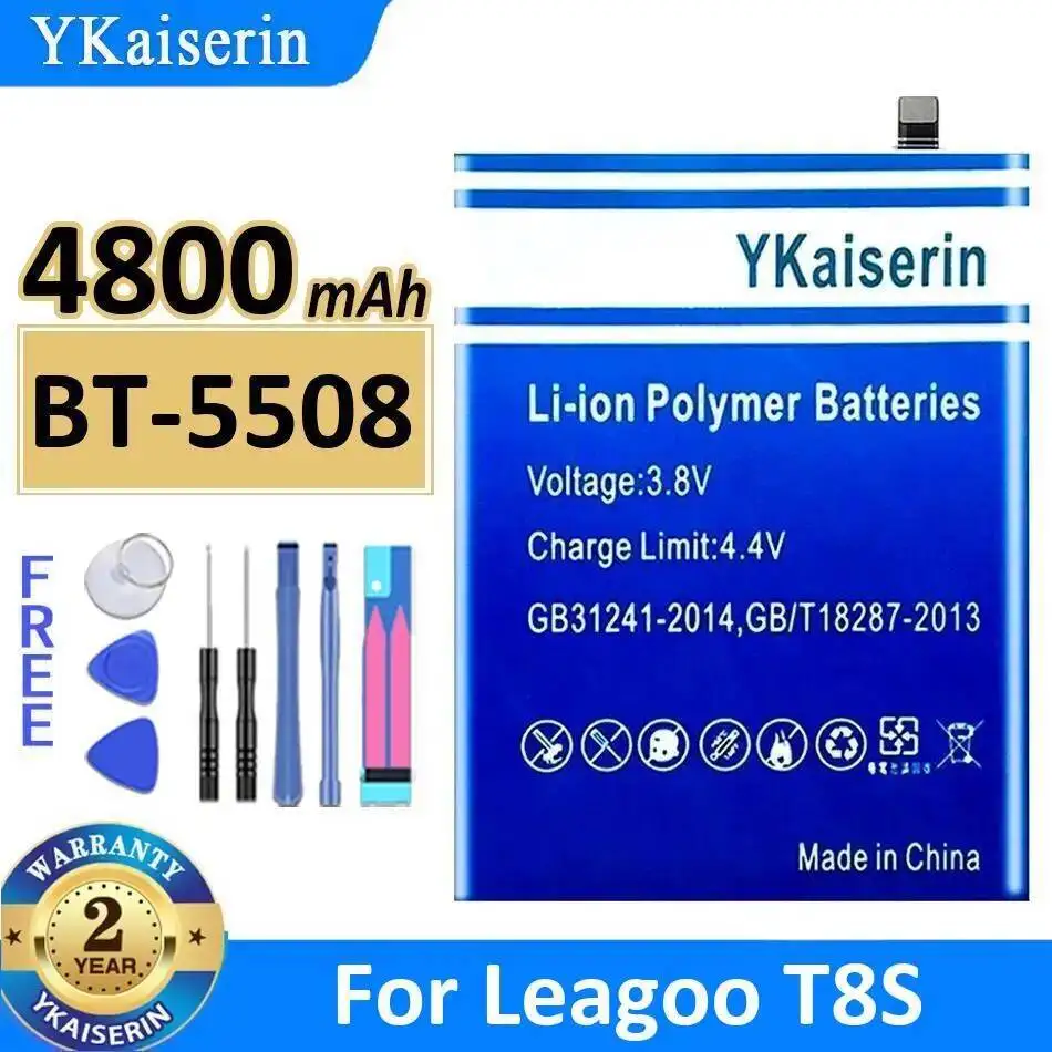 

4800 мАч, хорошая низкотемпературная батарея для мобильного телефона большой емкости для Leagoo T8S BT-5508