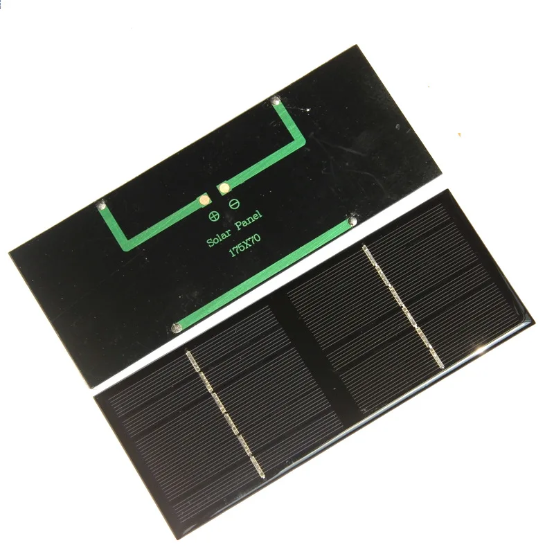 10 шт., заводские мини-солнечные панели 1,75 Вт, 6 В, маленькие моно солнечные элементы для DIY светодиодных фонарей, игрушек, зарядное устройство 175*70 мм